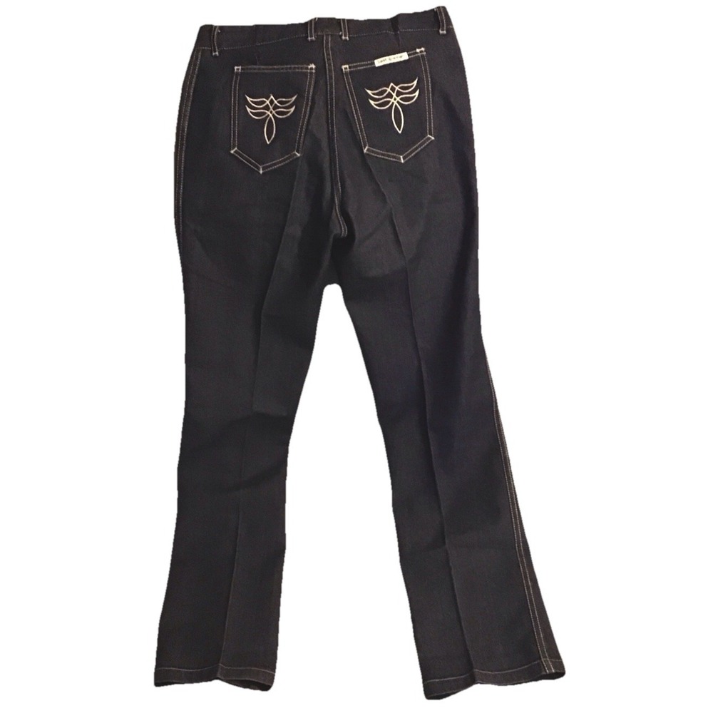 Vintage 70's Saint Germain Jeans Blue Denim Straight Leg Paris Indigo Blue